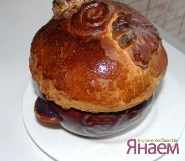 Горшочки с крышкой из теста