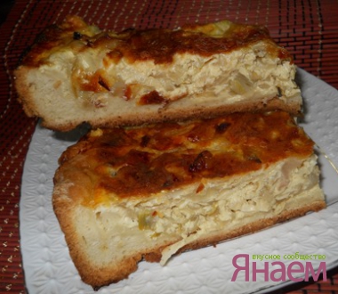 Сытный луковый пирог