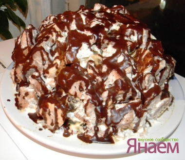 Торт "Санчо" с бананами и ананасами