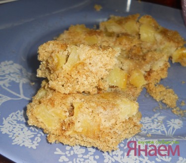 Яблочный пирог с овсяной мукой