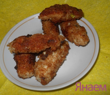 Мясные палочки в нежной панировке