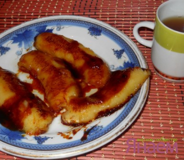 Жаренные бананы к чаю