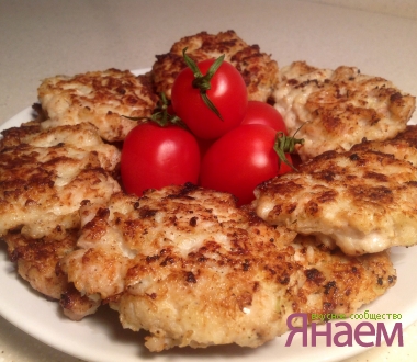 Куриные оладьи с  капустой