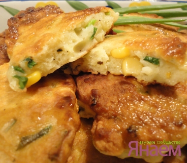 Кукурузные оладьи