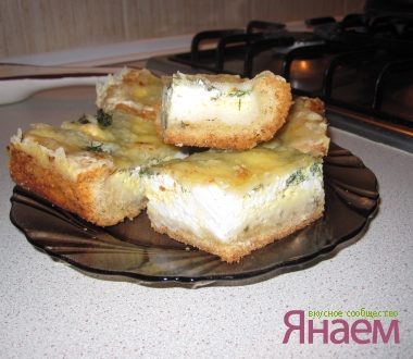 Песочный пирог с сыром фета