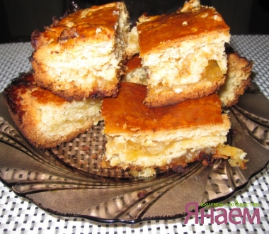 Песочный пирог с лимонной начинкой