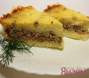 Творожно-мясная запеканка
