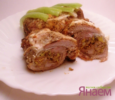 Рулетики из свинины с начинкой