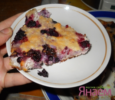 Запеканка с черникой