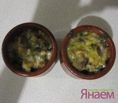 Жюльен с курицей и грибами