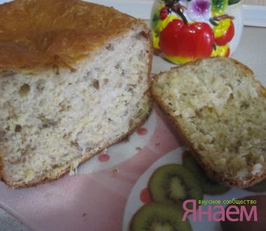 Домашний хлеб с семечками и овсяными хлопьями