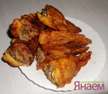 Вафельные конусы с мясной начинкой