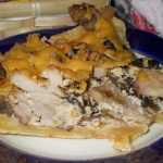 Пирог Курино-грибной  жульен