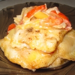 Пангасиус в сметане с овощами