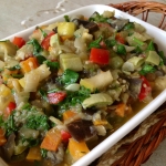 Кабачково-баклажанное рагу с яблоками