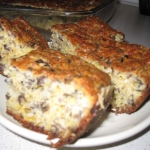 Пирог с грибами и кукурузной мукой