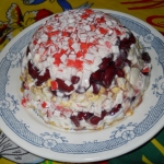 Салат с крабовыми палочками и фасолью "Мгновение"