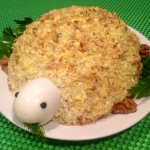 Салат из куриного мяса с яблоком "Черепашка"