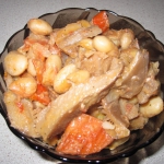 Вешенки с фасолью и овощами