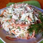 Салат из куриного филе со свежей капустой и "корейской" морковью