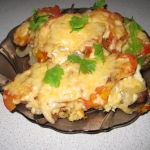 Сочное мясо под овощной «шубкой»