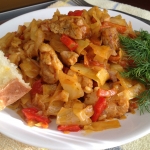 Капуста тушеная со свининой