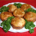 Кексы с ветчиной и сыром