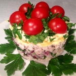 Салат с куриным мясом