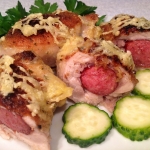 Куриные бедрышки с охотничьими колбасками