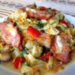 Капуста с копчеными хрящиками