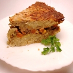 Картофельная запеканка с грибами и овощами