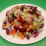 Салат из фасоли и квашеной капусты