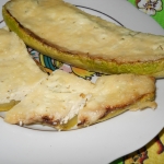 Лодочки из кабачков с творожной начинкой